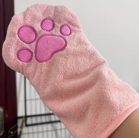 2-Pack Paw Cleaning Pet Towels – Quick-Dry Glove Design, Soft & Durable for Cats & Small Dogs