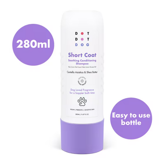 Short Coat Dog Conditioning Shampoo with Oatmeal & Prebiotic Ingredients – Vegan Formula, Plant-Based Cleansers